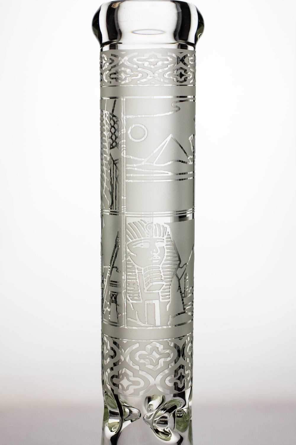 13.5 9 mm Thick Sandblasted Glass Beaker Water Bong