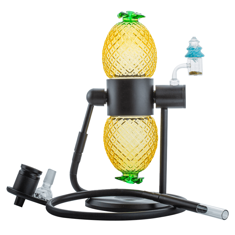 Pineapple Gravity Bong w/ Quartz Banger Carb Cap Set