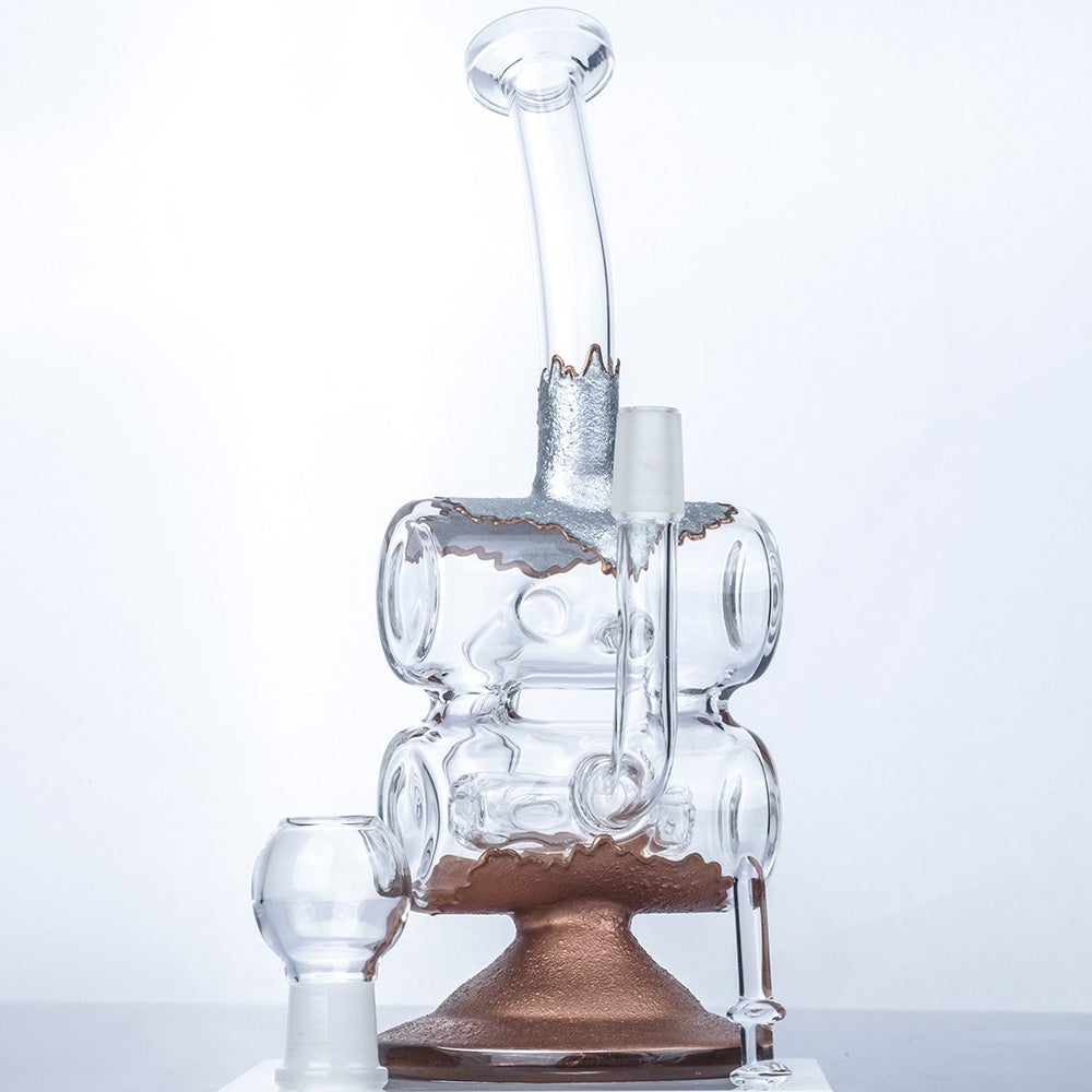 9 Double Chamber Recycler Dab Rig