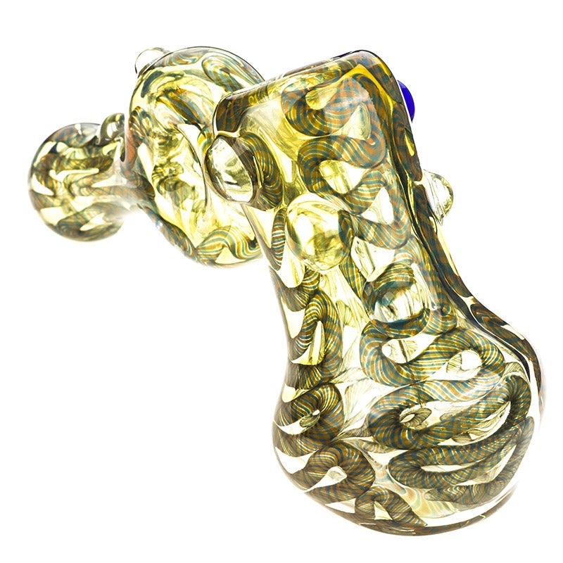 Swirl Fumed Glass Hammer Donut Bubbler