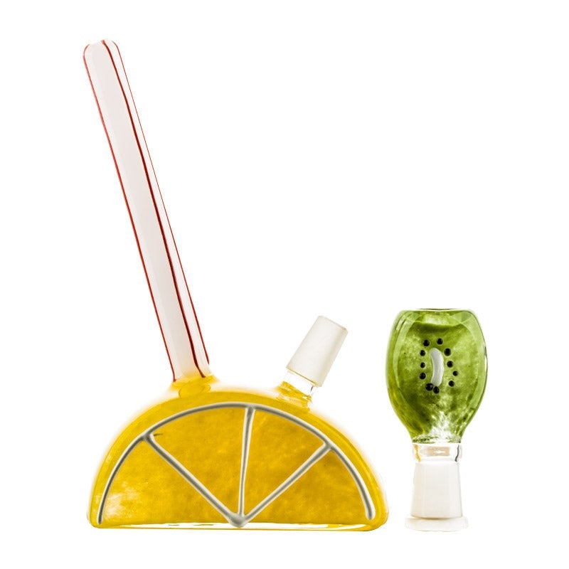 6.7 Lemon Theme Glass Bong