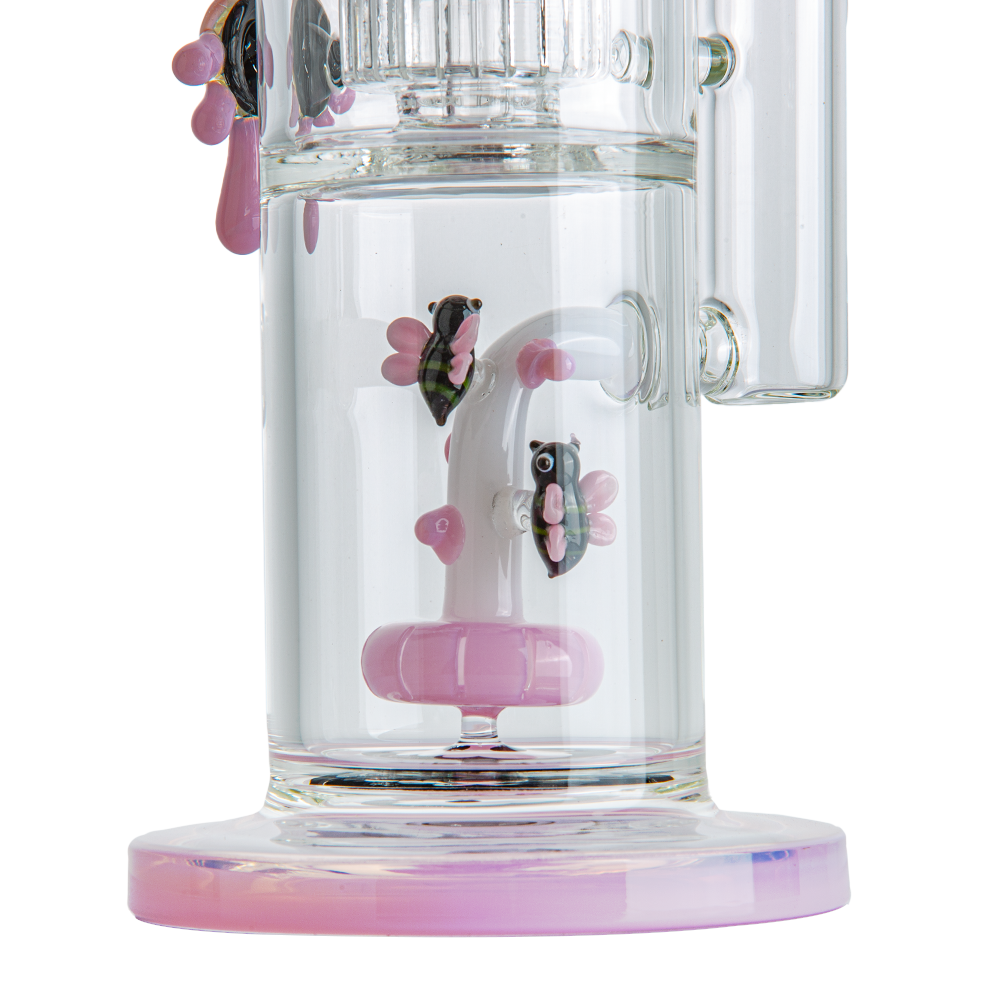 12.6 Honeycomb Straight Tube Glass Water Pipe