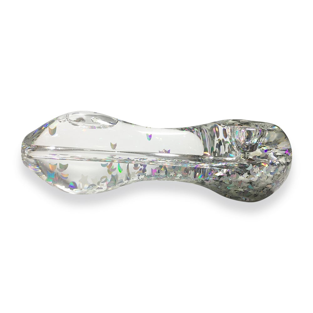 Sparkly Glitter Glass Pipe (Random Color)