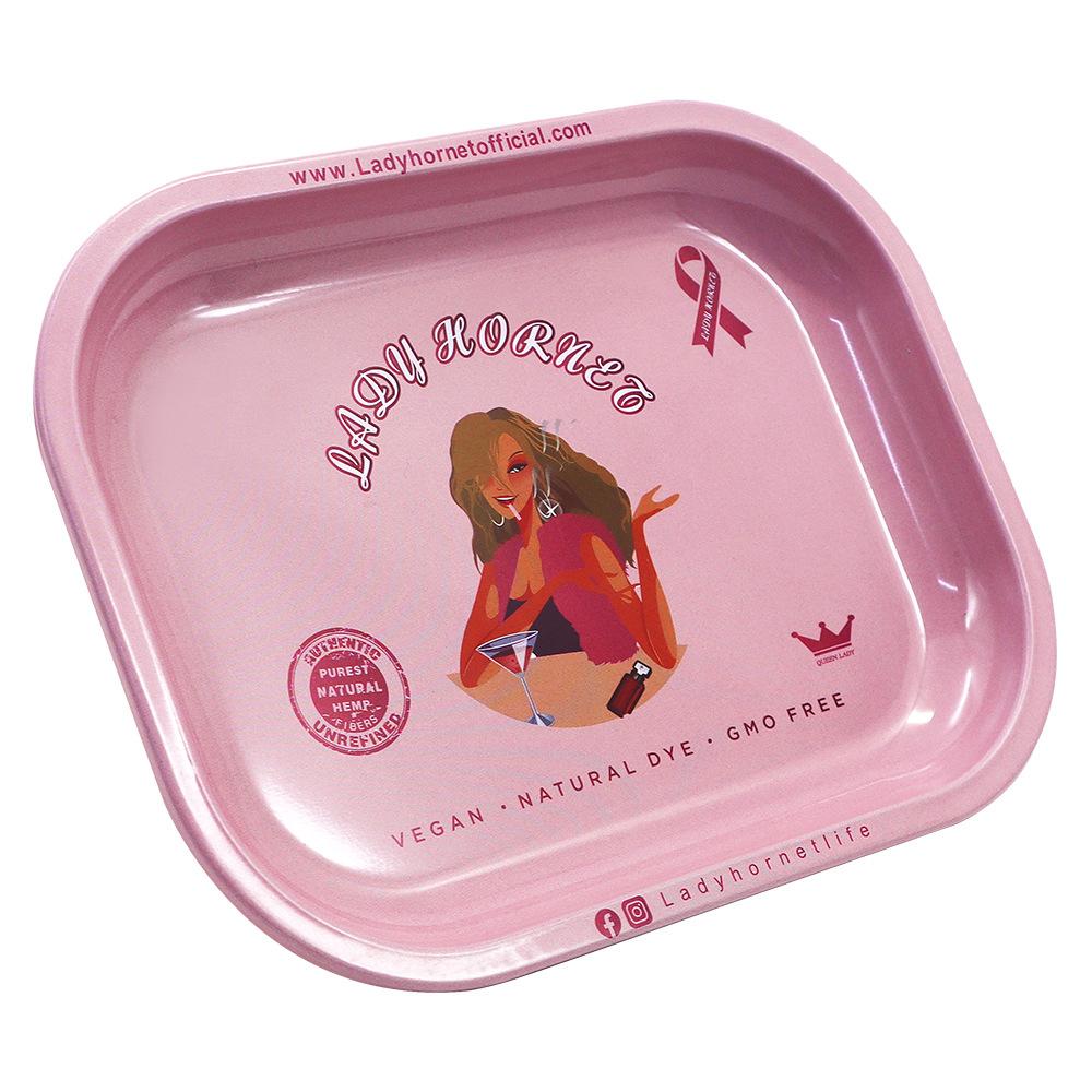 Pink Lady Tinplate Cigarette Rolling Tray