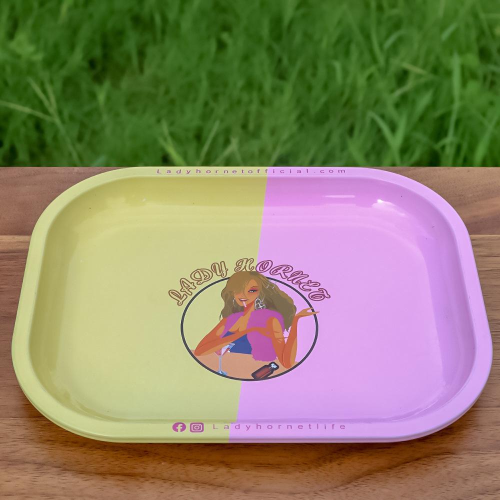 Popular Pattern Tinplate Metal Cigarette Rolling Tray