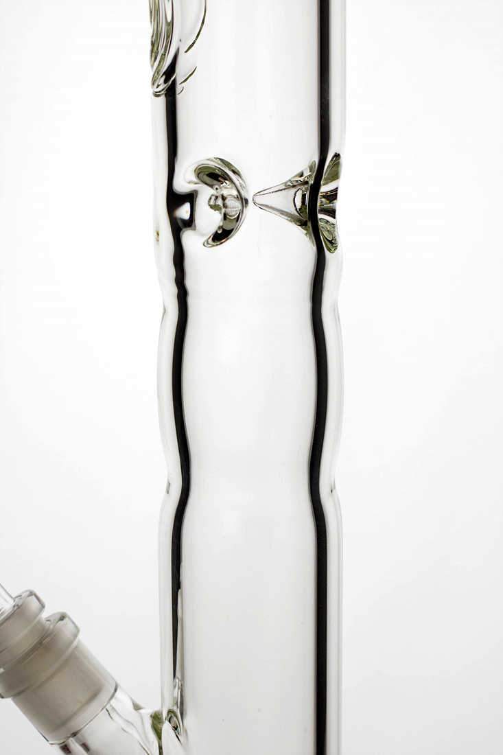 18 genie yellow dot curbed tube glass bong
