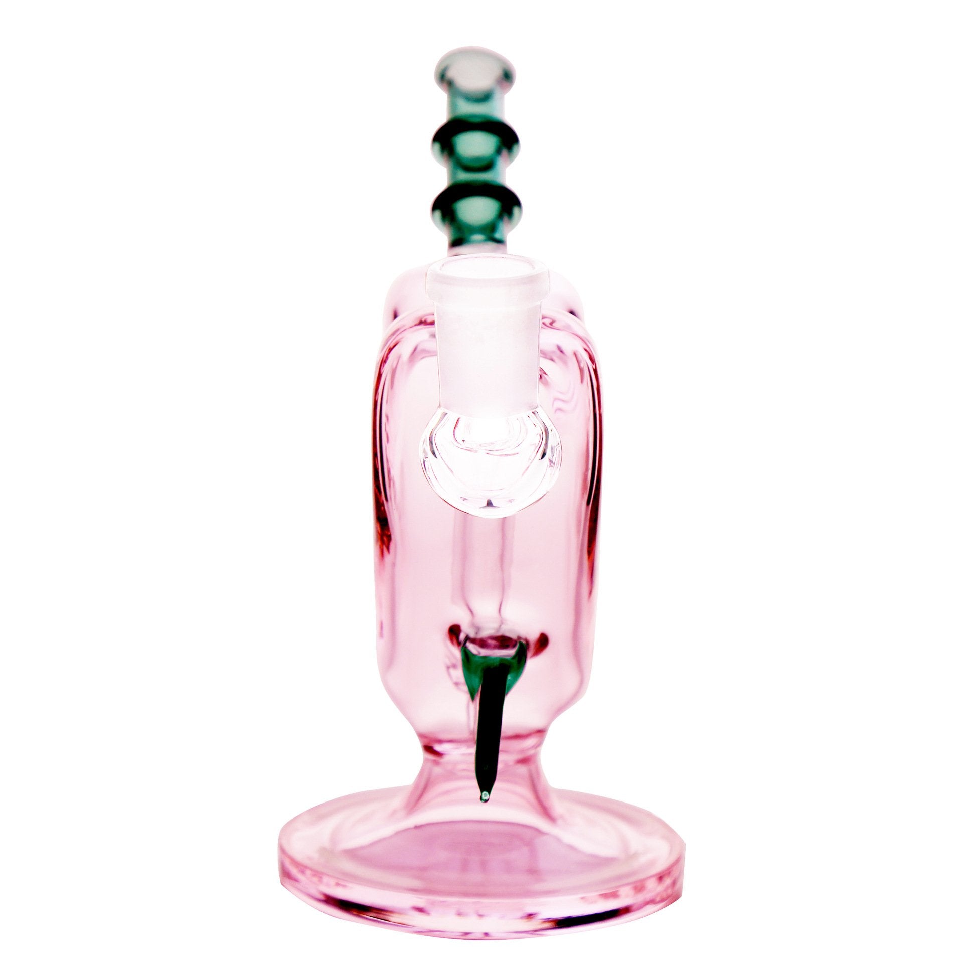 Mini Pink Heart-Shaped Glass Dab Rig