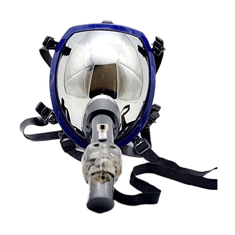 Chrome Plated Gas Mask Bong w/ Acrylic Water Pipe - PuffingBird AU