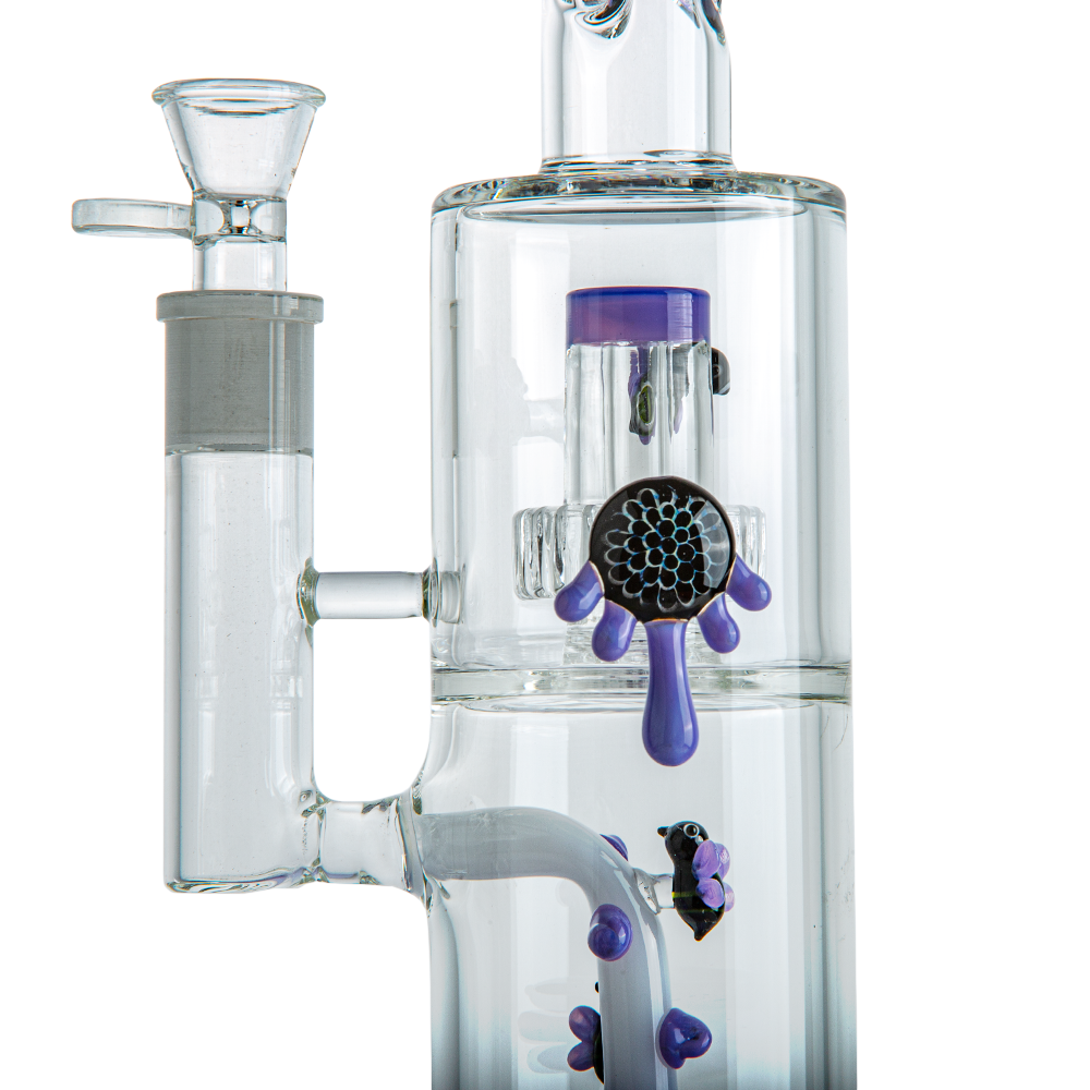 12.6 Honeycomb Straight Tube Glass Water Pipe