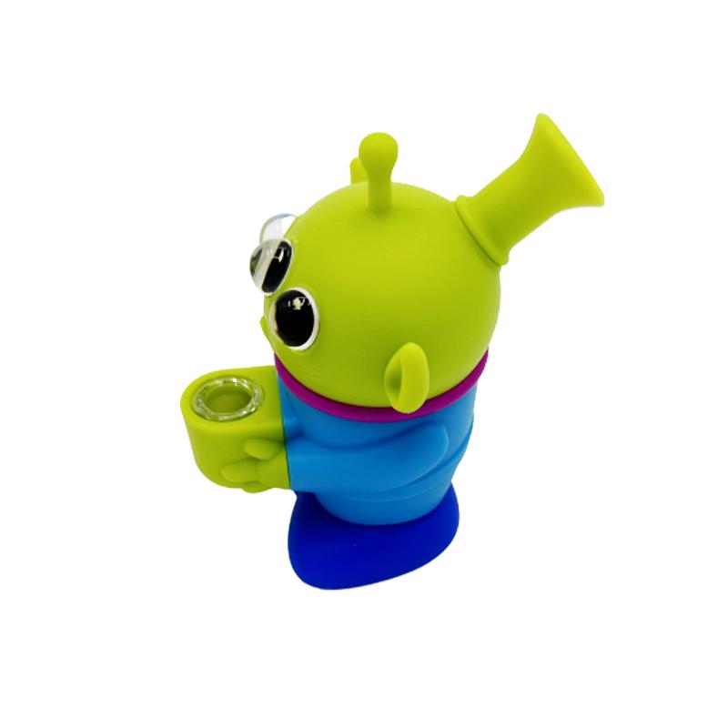 Three-Eyed Alien Silicone Mini Water Pipe - PuffingBird AU