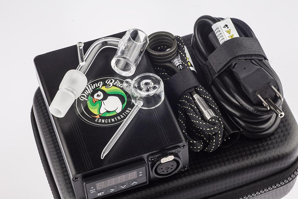 Blue Cube Glass Dab Rig Enail Bundle