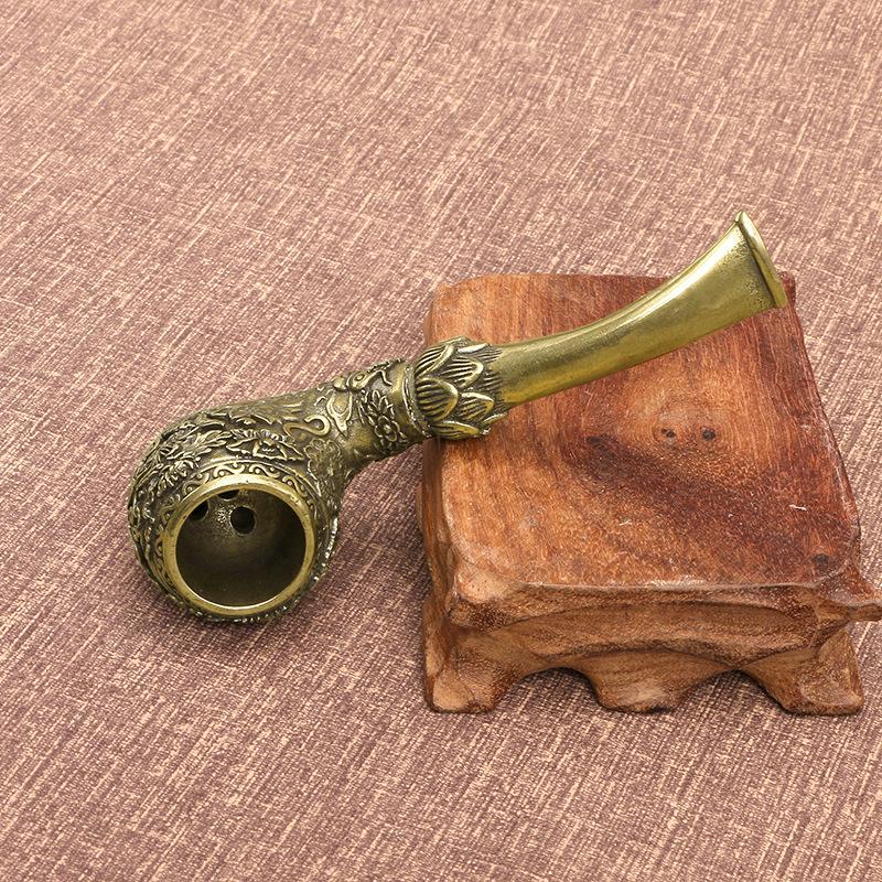 4.4 Handmade Brass Sherlock Pipe with Fish Design
