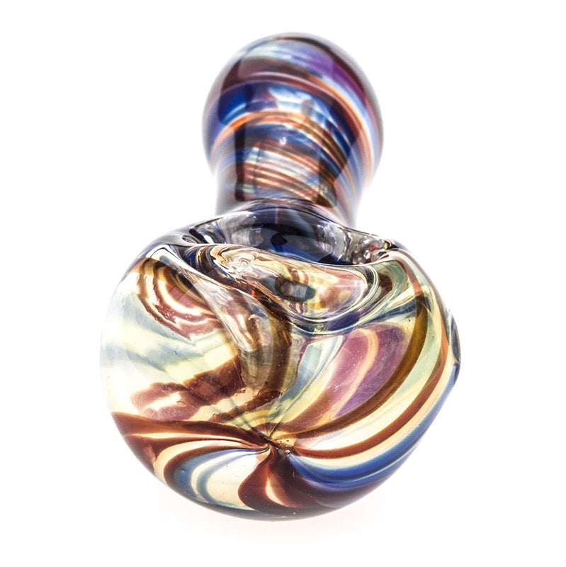 Handmade Swirl Fumed Glass Pipe
