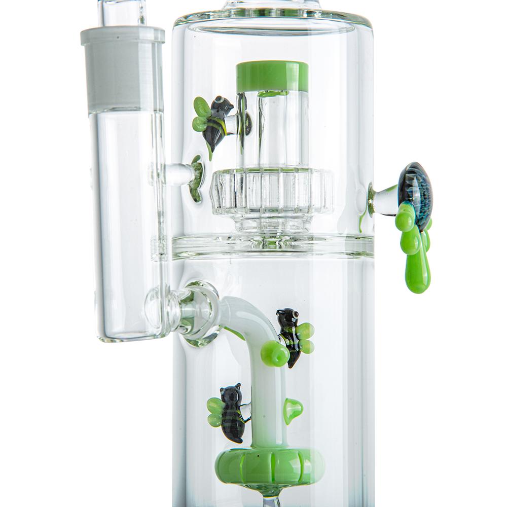 12.6 Honeycomb Straight Tube Glass Water Pipe