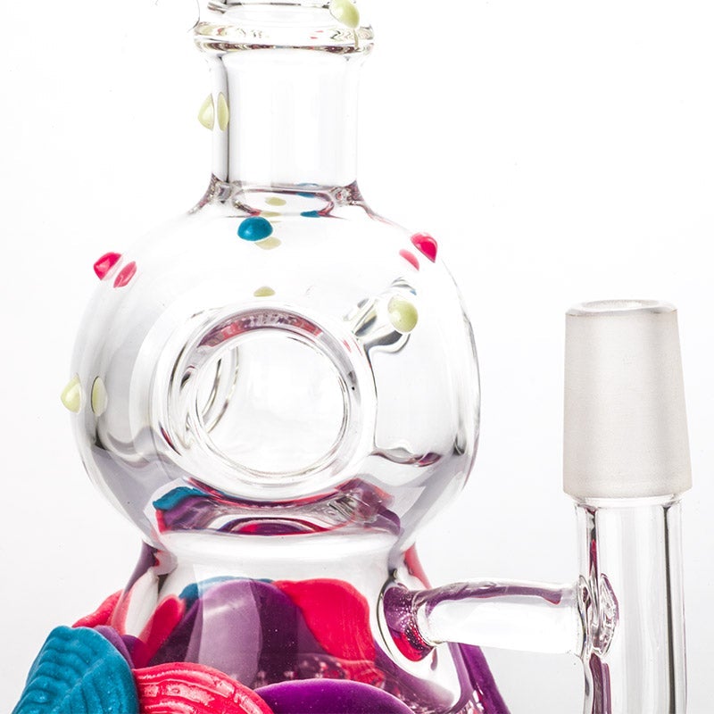8 Clear Glass Honeycomb Perc Dab Rig
