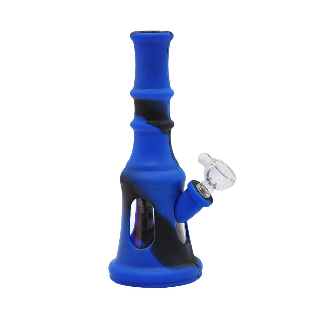 8 Straight Glass and Silicone Bong