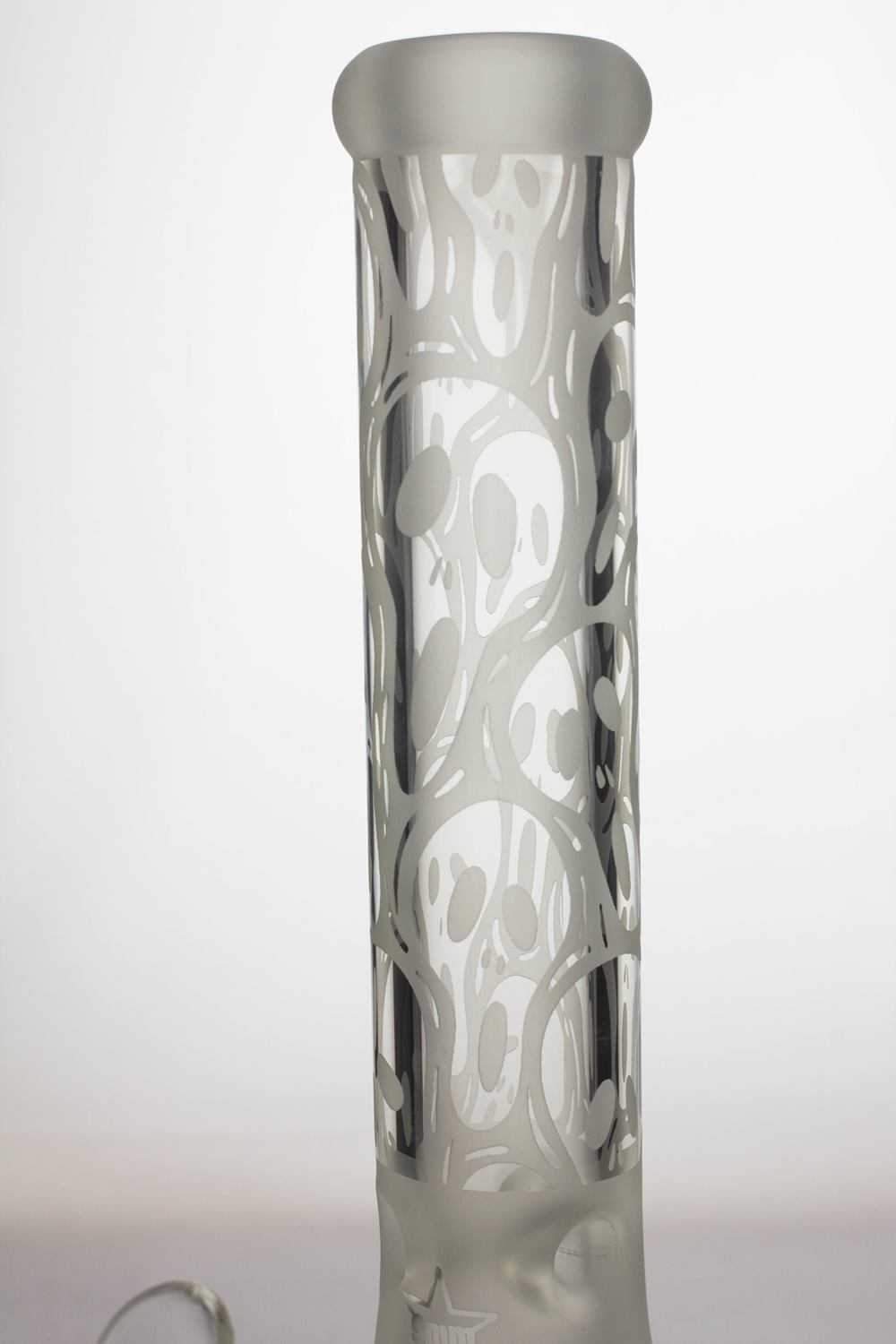 13.5 9 mm Thick Sandblasted Glass Beaker Water Bong