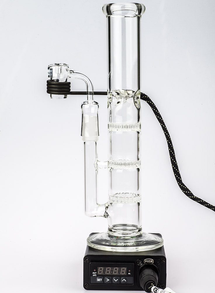 Quartz Enail W/ Honeycomb Perc Dab Rig Bundle