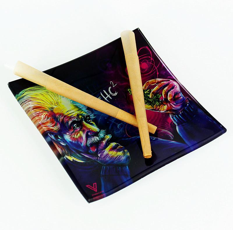 Glass Rectangular Cigarette Rolling Tray