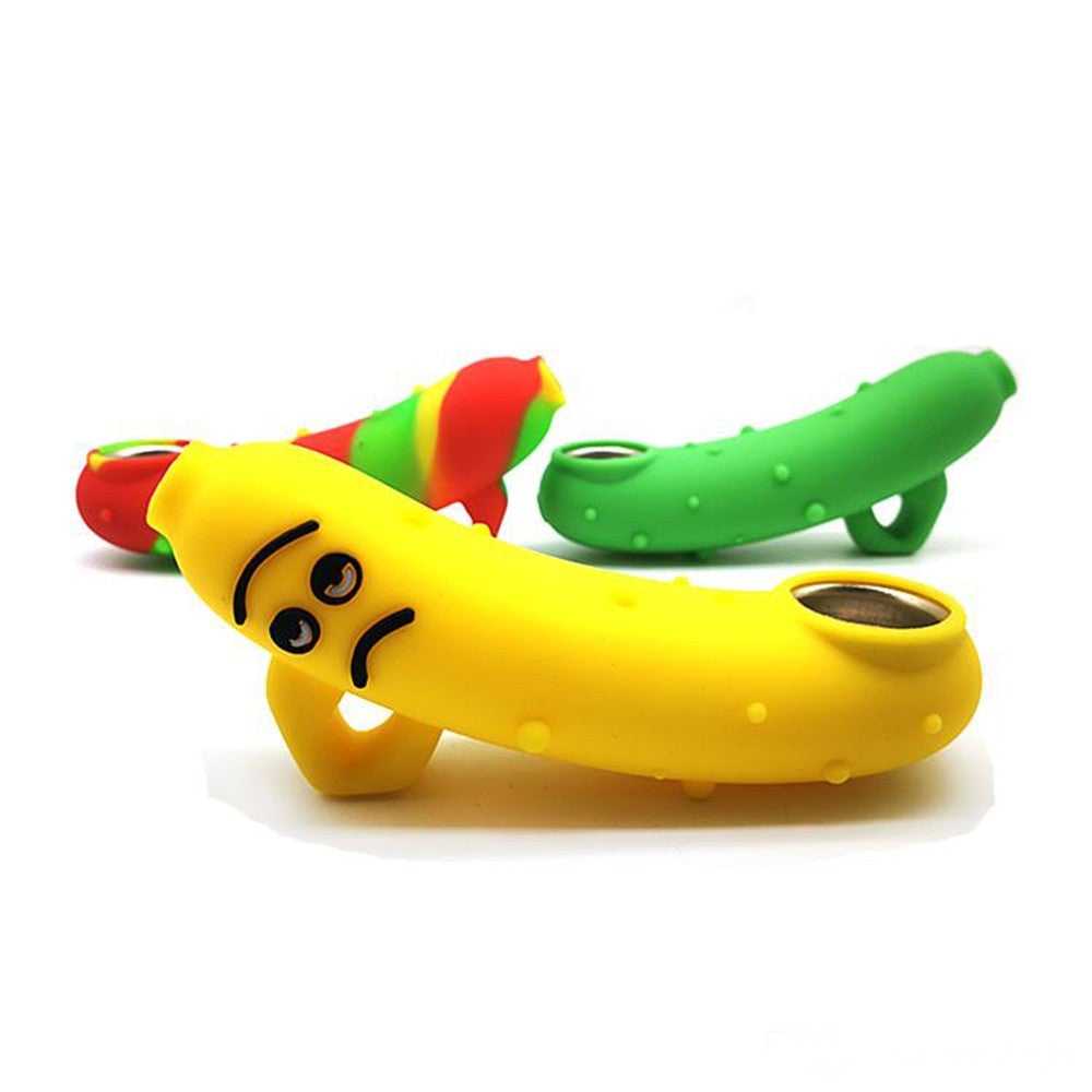 Banana Silicone Tobacco Pipe - PuffingBird AU