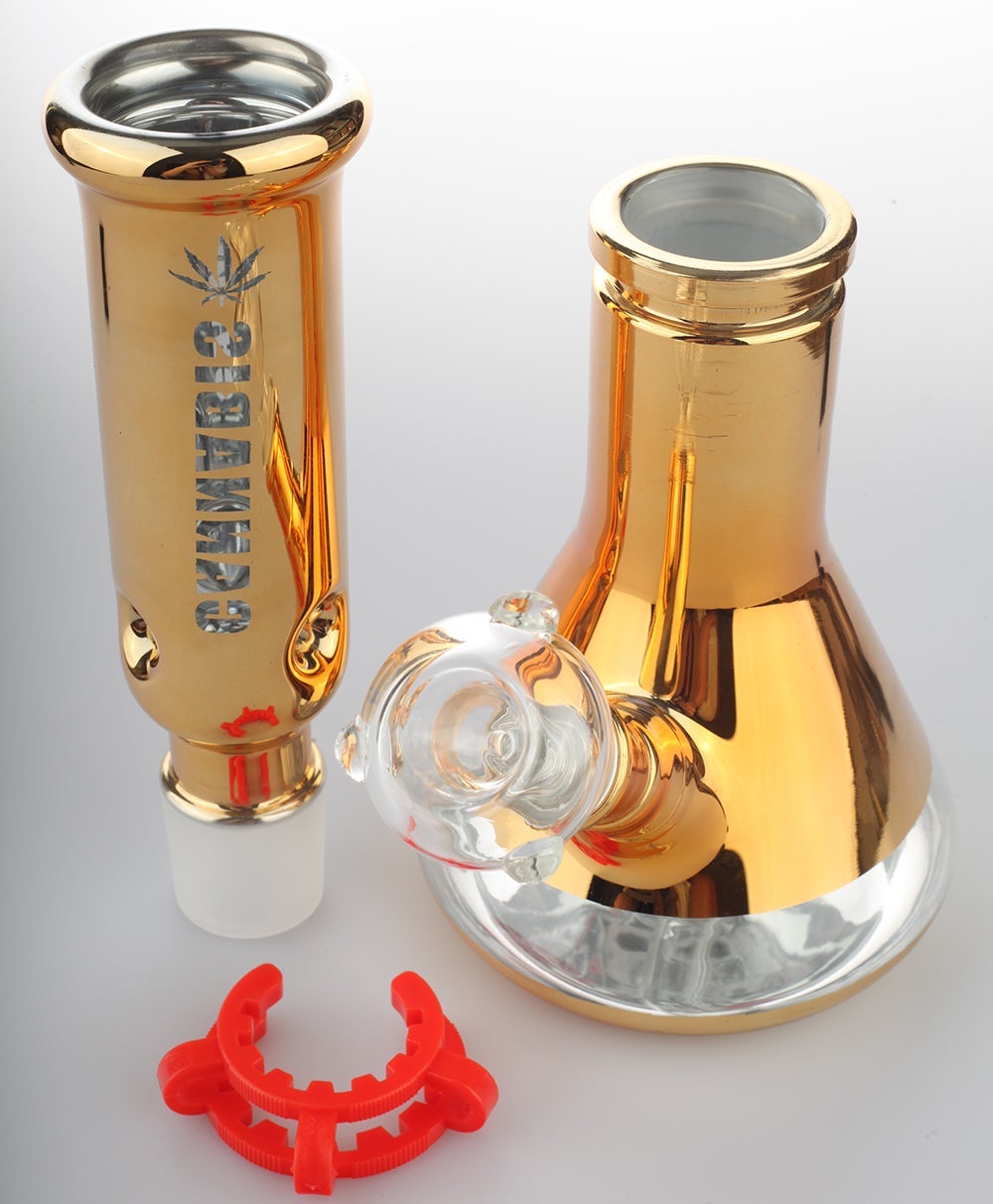 12 Golden Two Part Travel Beaker Bong