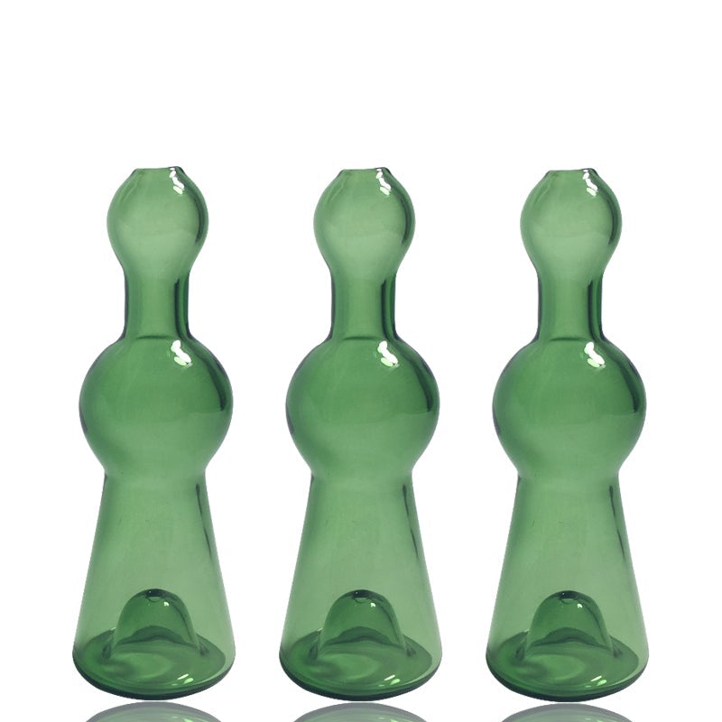 Bell Shape Green Glass Hand Pipe