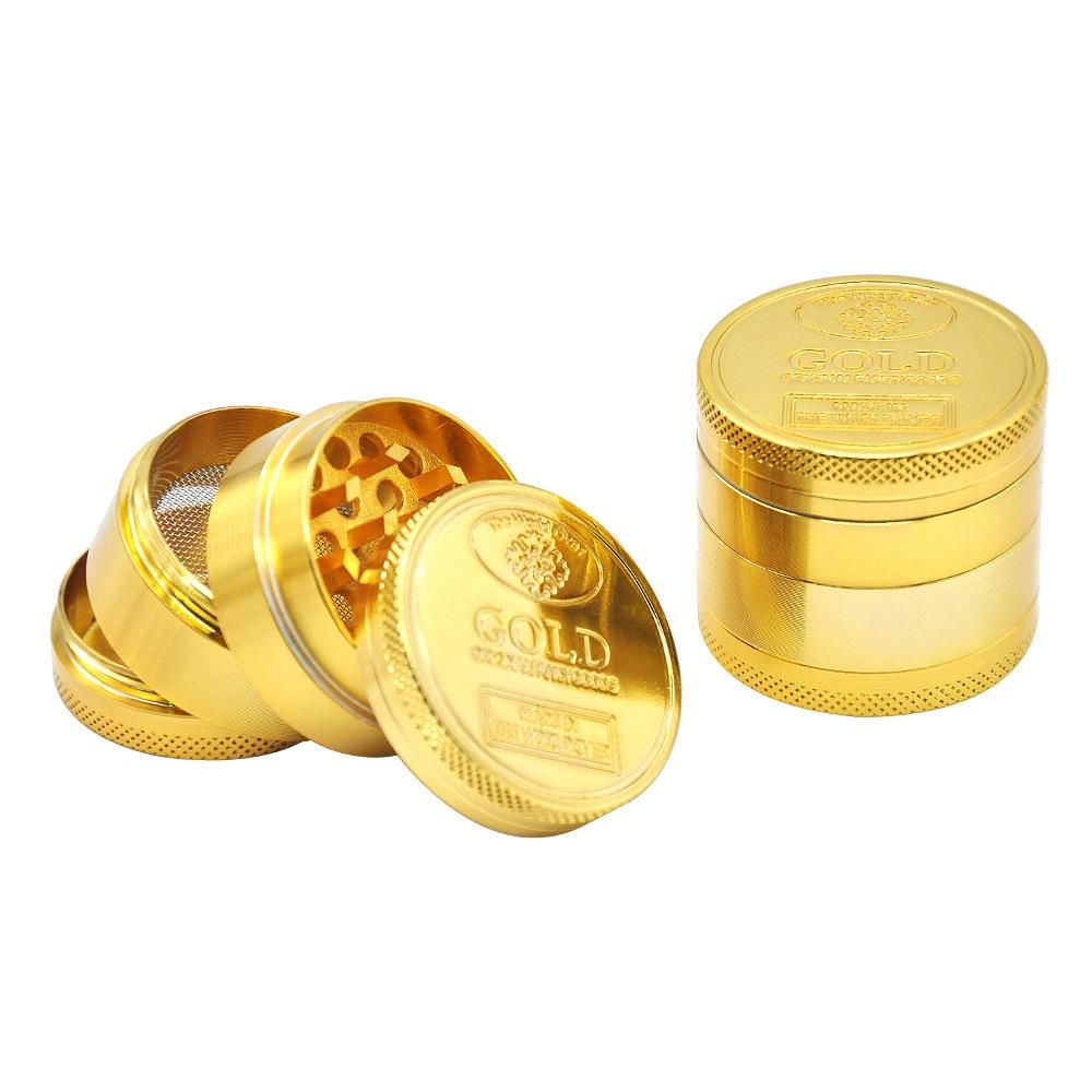 GOLD Coin Design 39mm Zinc Alloy 4 Layer Herb Grinder