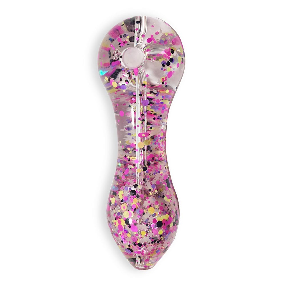 Sparkly Glitter Glass Pipe (Random Color)