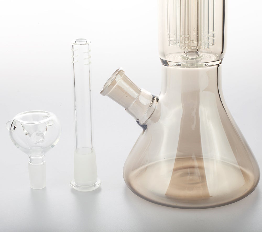 16 Smokey Grey Tree Perc Beaker Bong