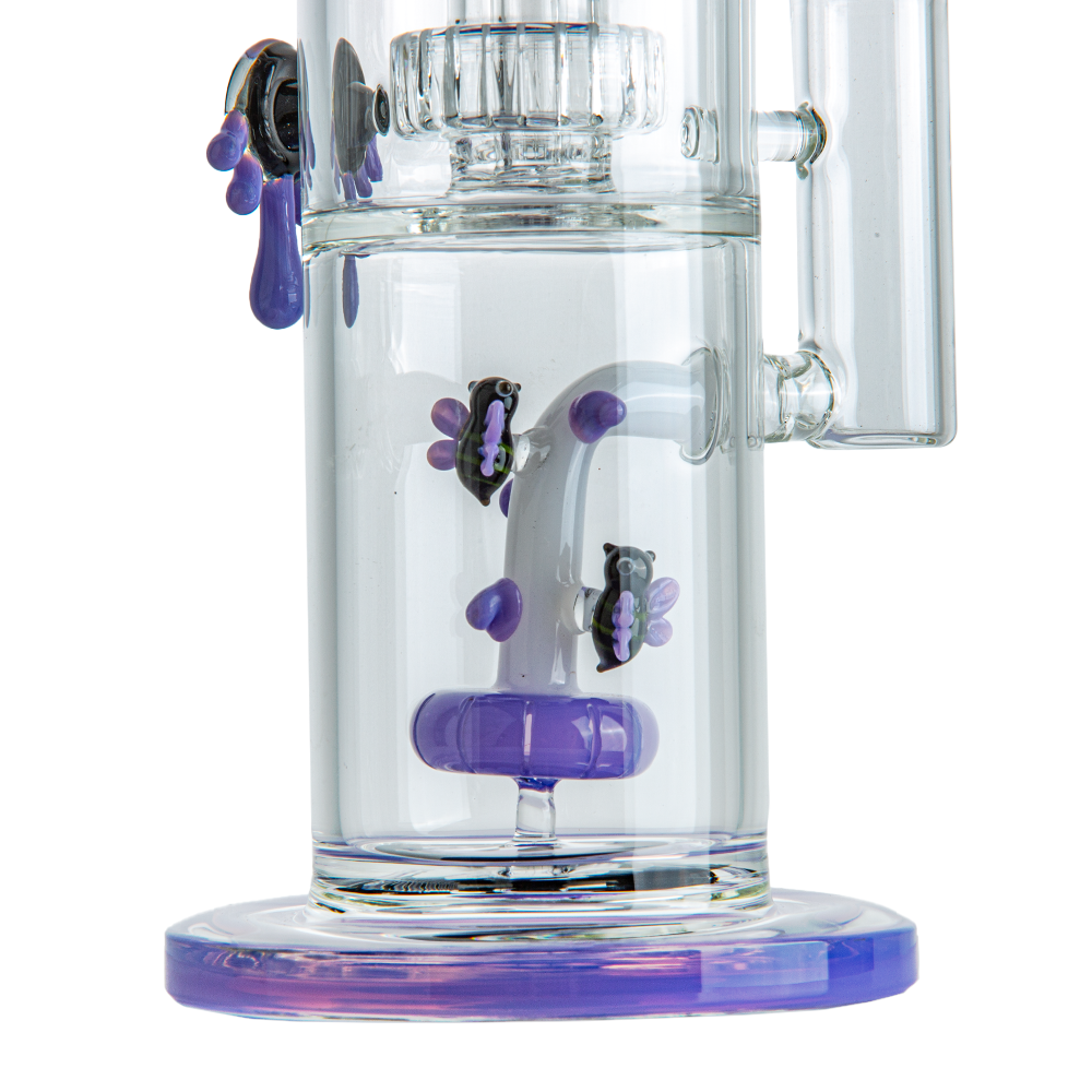 12.6 Honeycomb Straight Tube Glass Water Pipe