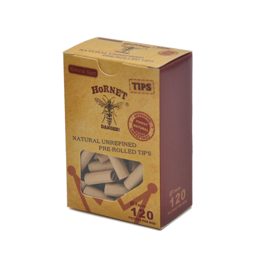 Natural Unrefined Rolling Paper Filter Tips - 7mm Pre-Rolled Tips (120 Tips)