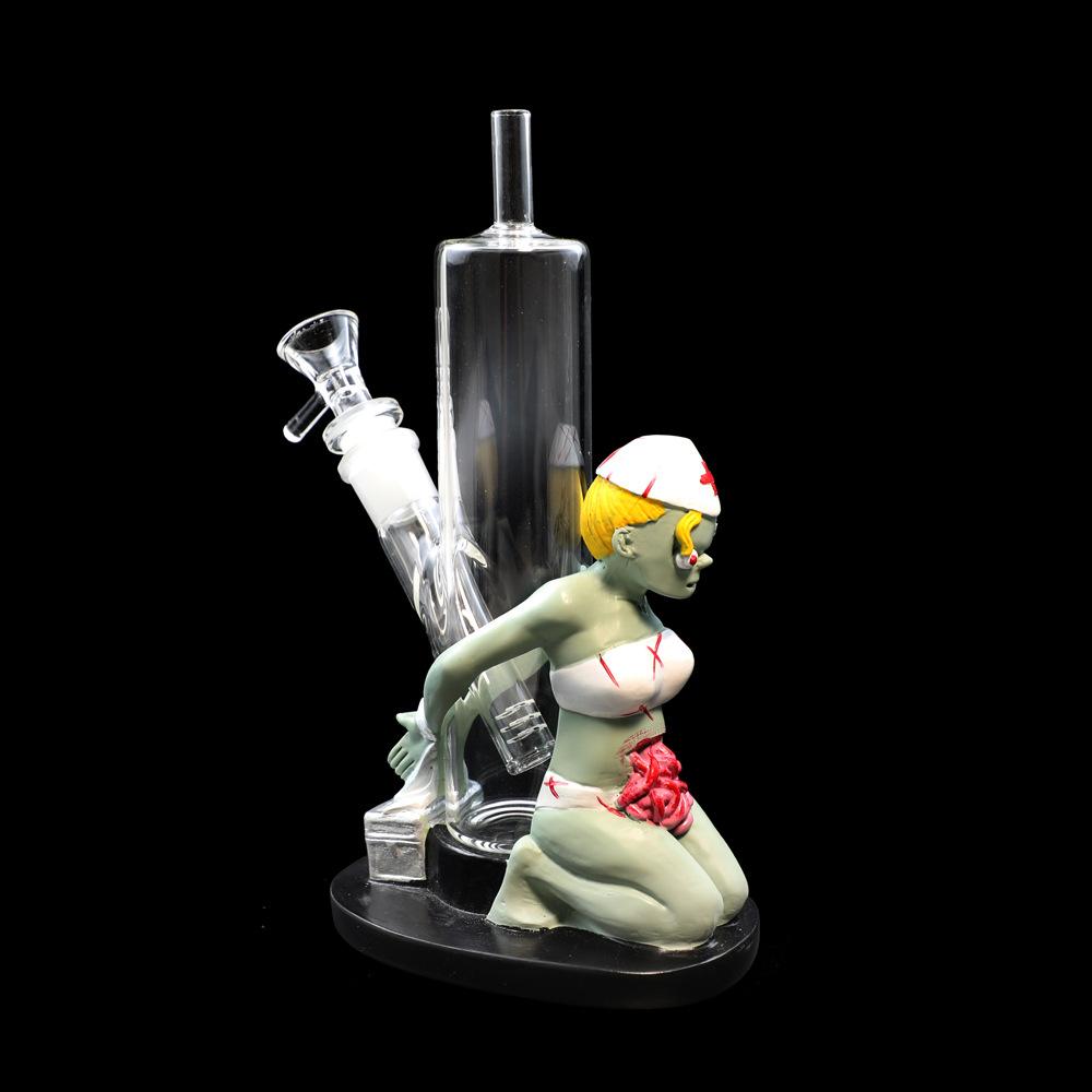 Zombie Nurse Silicone Glass Water Pipe