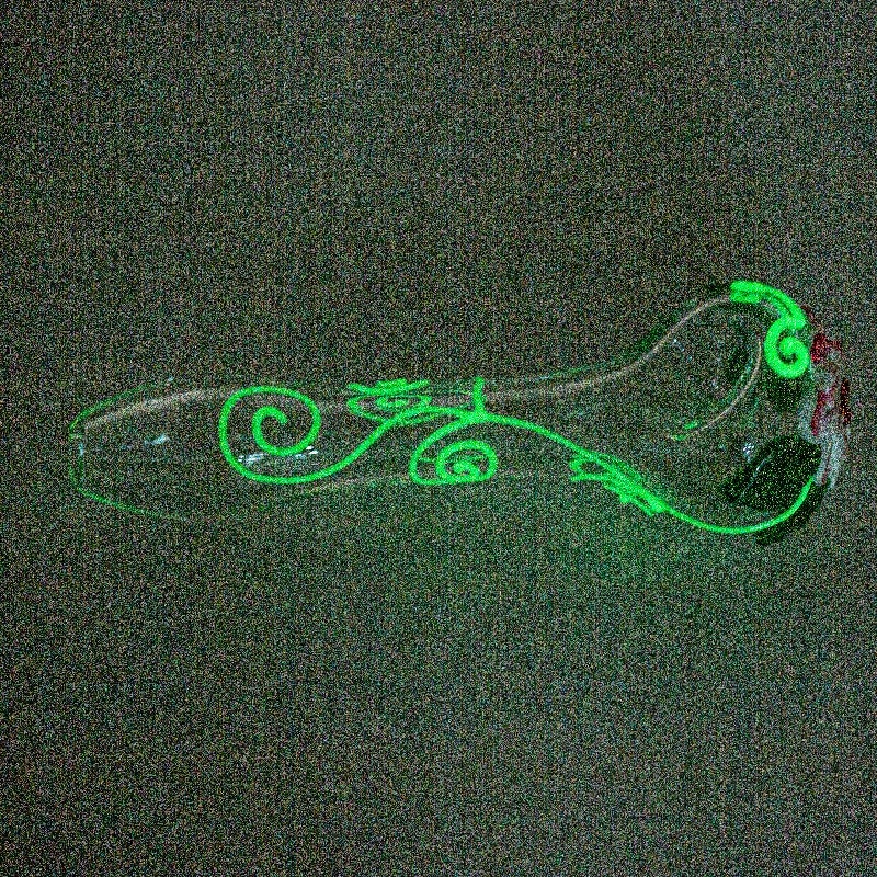 Lotus Pattern Glow-In-The-Dark Glass Pipe