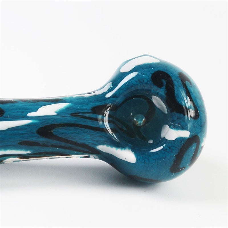 Handmade Strips Glass Pipe (Random Color)