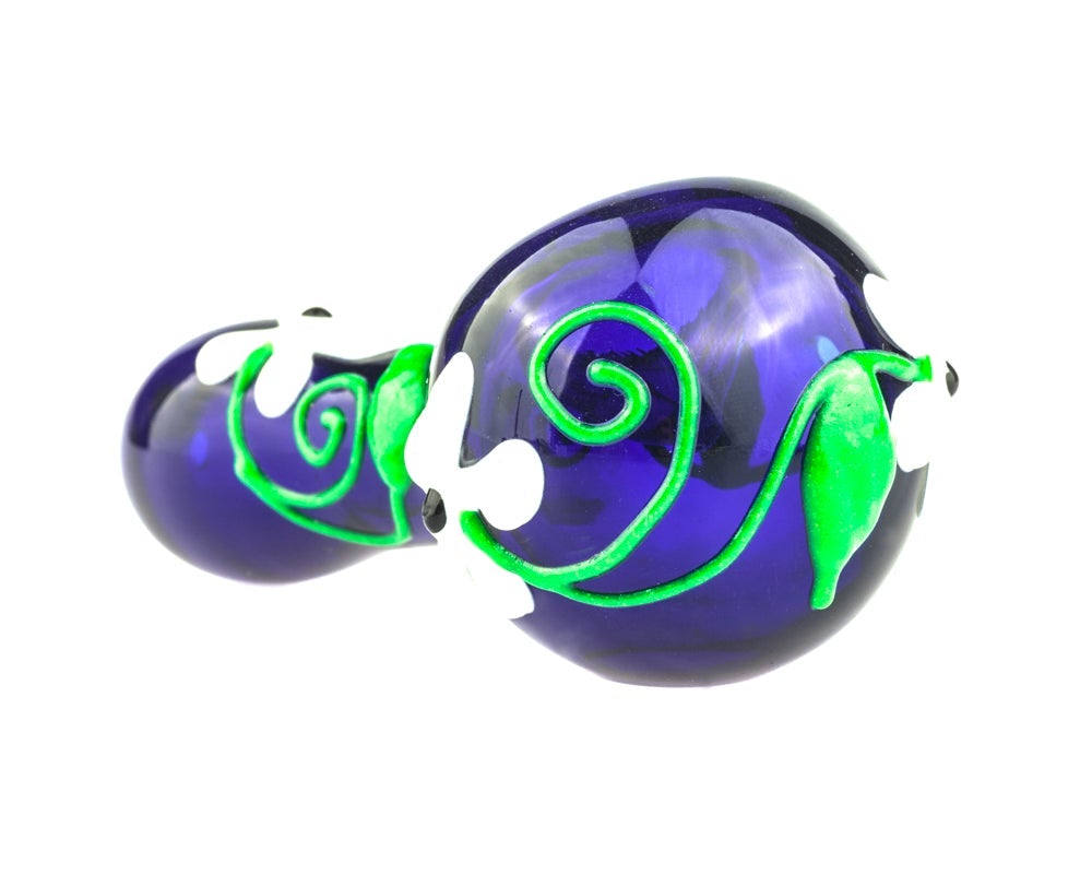 Glow In Dark Glass Flower Glass Pipe