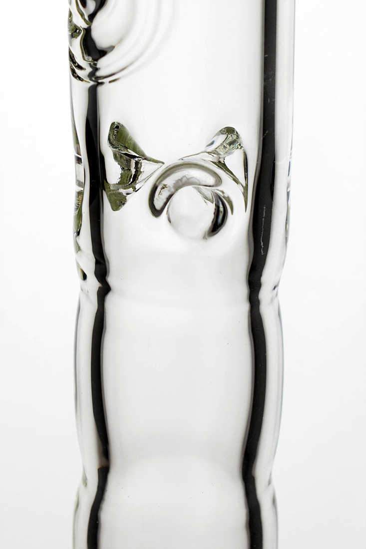 18 genie yellow dot curbed tube glass bong