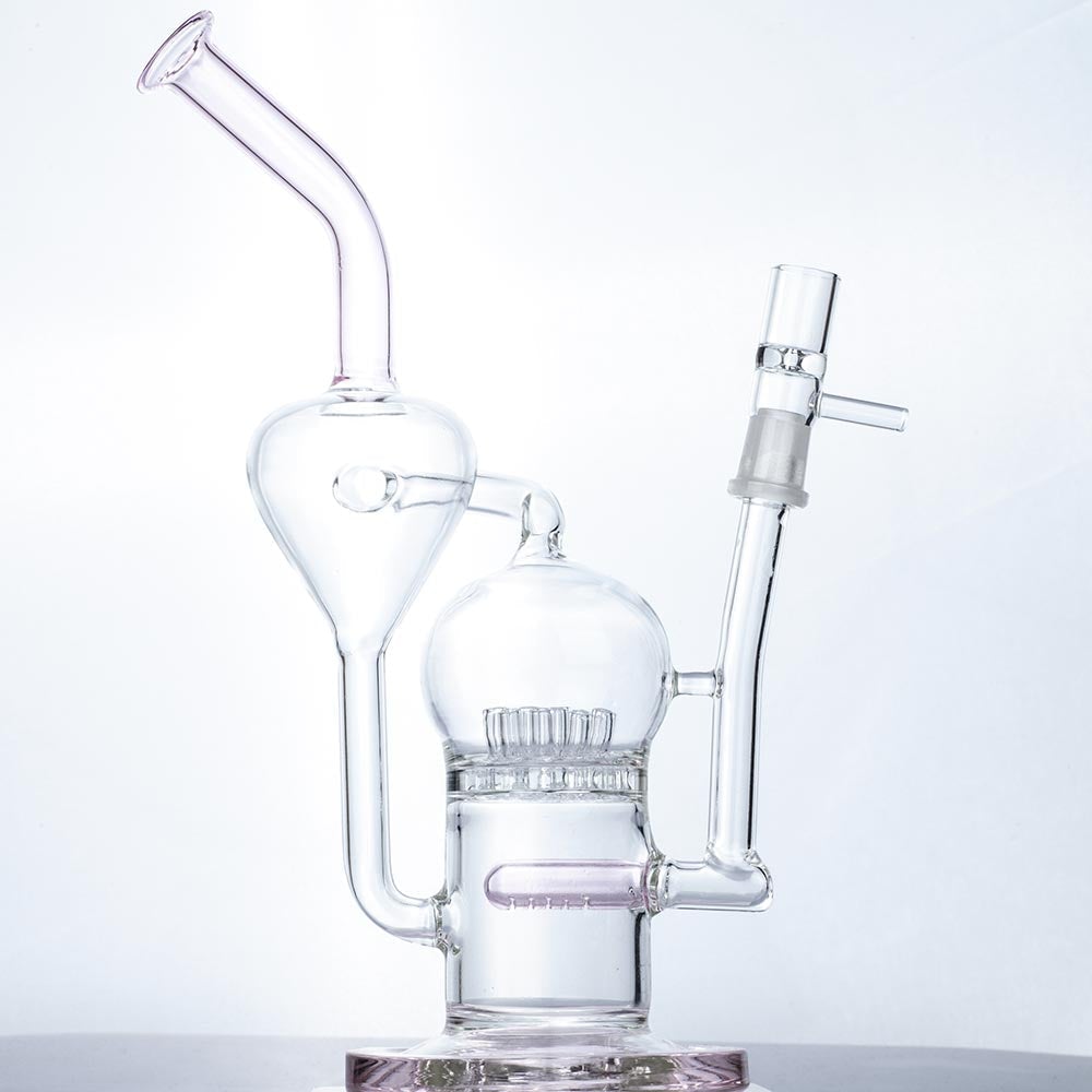 10 Sprinkler Perc Glass Bong (Random Color)