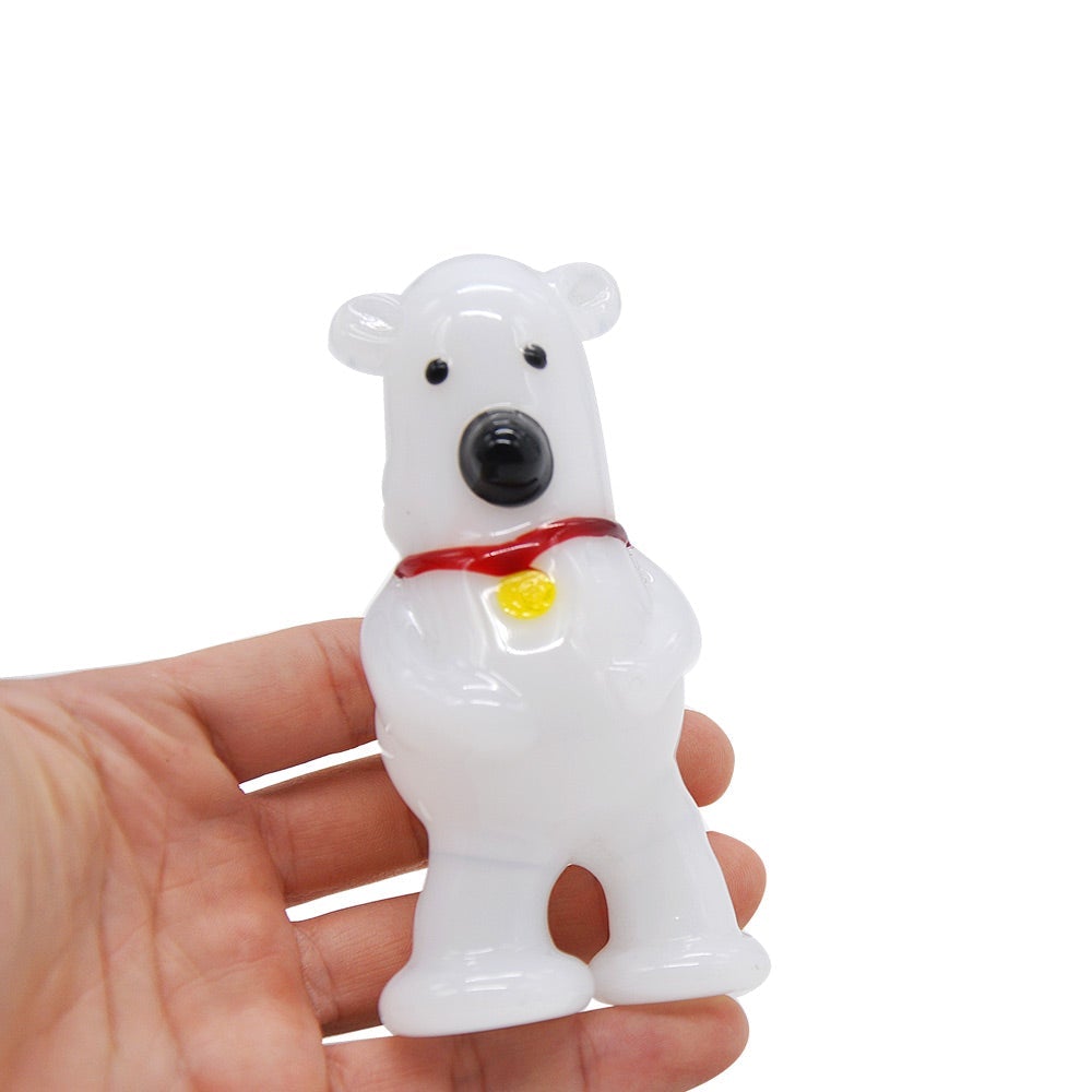 White Bear Novelty Glass Pipe