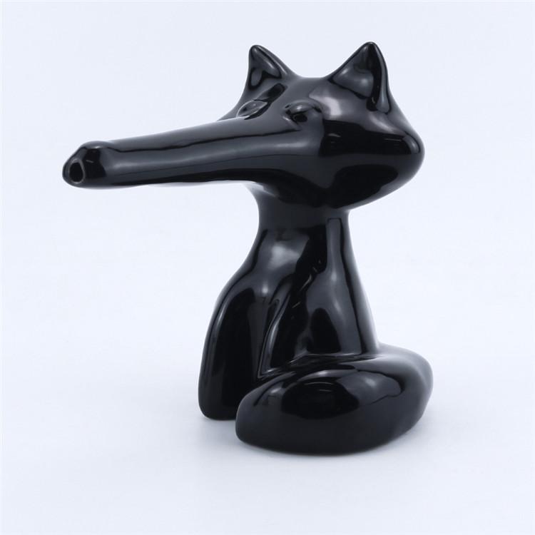 Fox-Shaped Ceramic Water Pipe