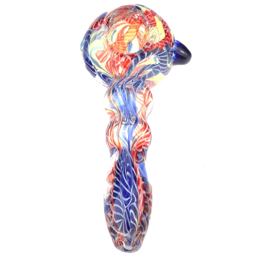 4.5 Fumed Glass Milli Spoon Pipe w/ Mini Maria Rings