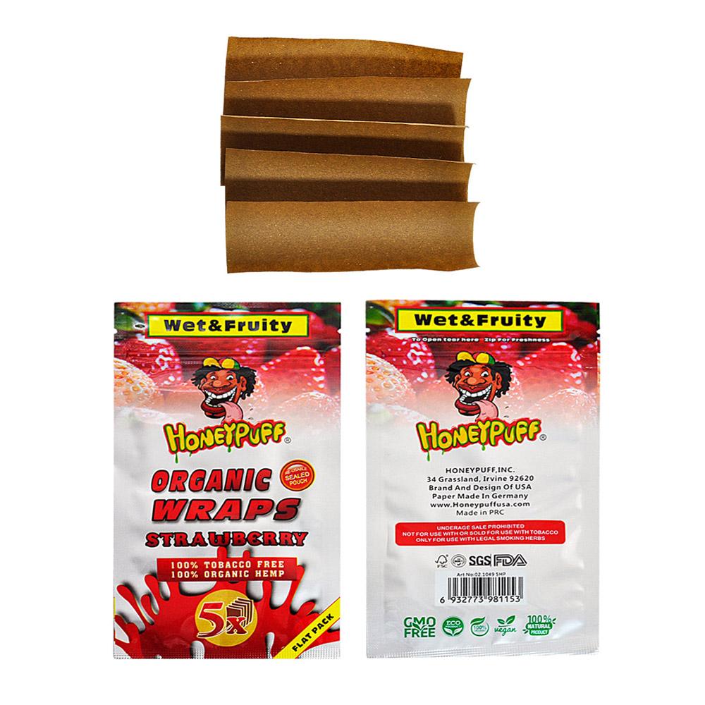 HoneyPuff Strawberry Organic Rolling Paper - 50 Packs