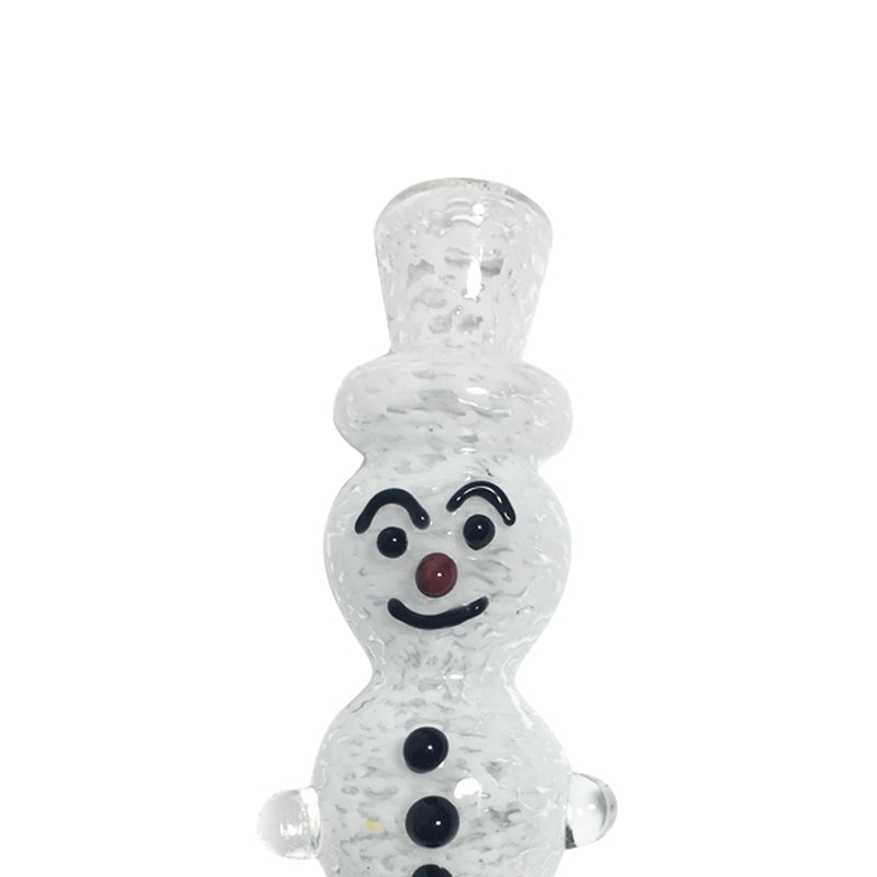 Snowman Glass Hand Pipe