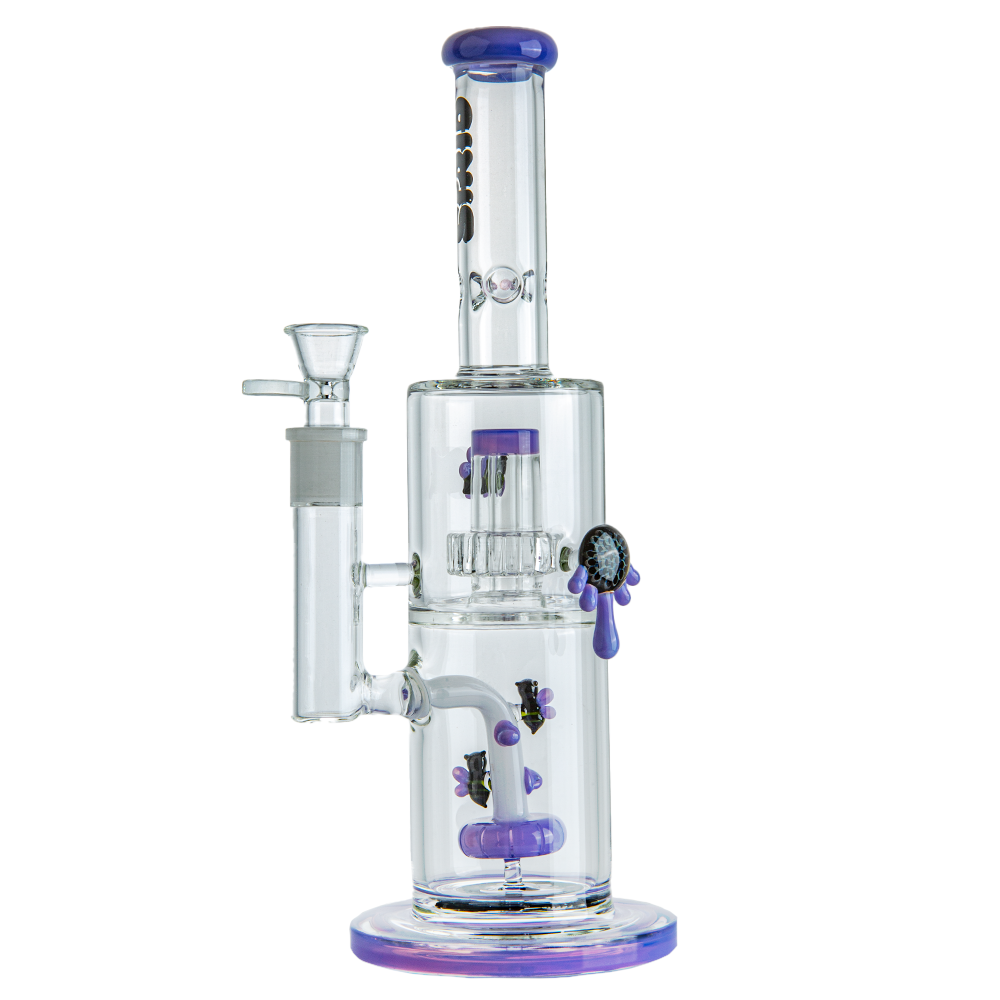 12.6 Honeycomb Straight Tube Glass Water Pipe