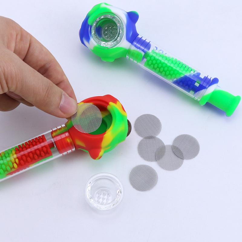 Fish-Shaped Silicone Smoking Pipe with Columnar Spiral Filtration - PuffingBird AU