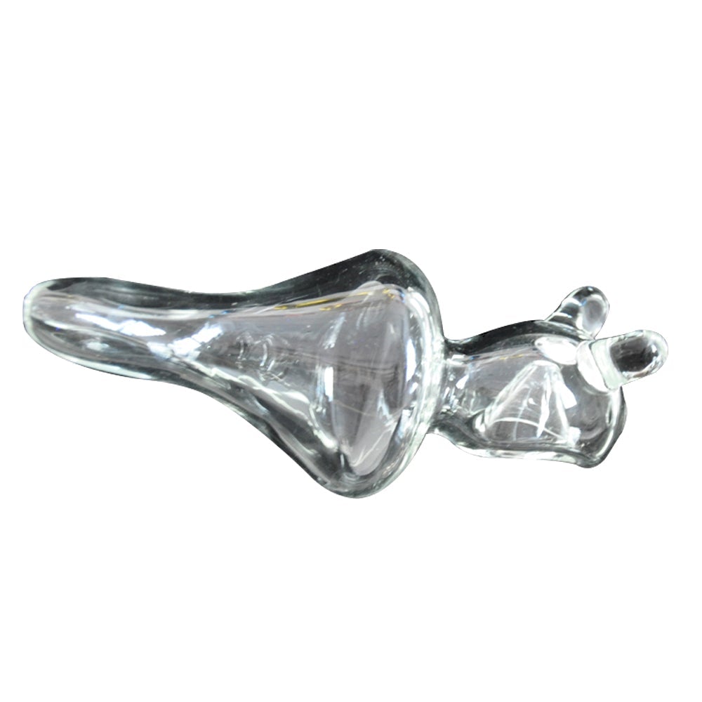 Cone Shape Clear Glass Pipe