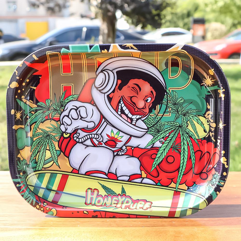 Honeypuff Metal Cigarette Panel Rolling Tray
