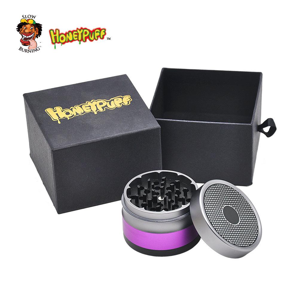 HoneyPuff Bluetooth Speaker 4 Layer 48mm Novelty Herb Grinder (4 Colors)