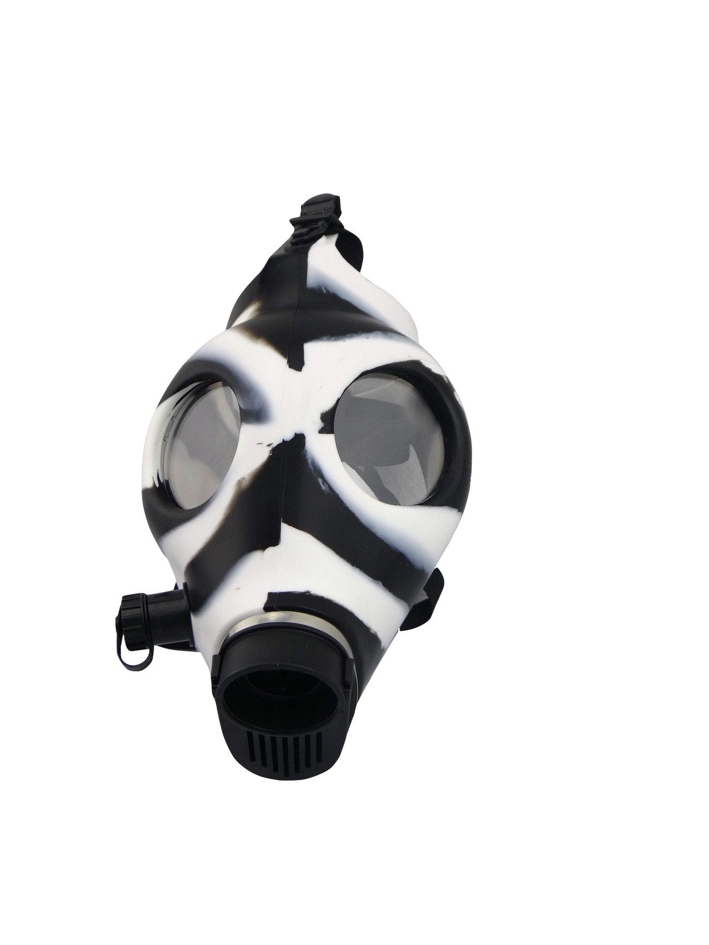 Two Tone Silicone Gas Mask Bong with Acrylic Skull Bong