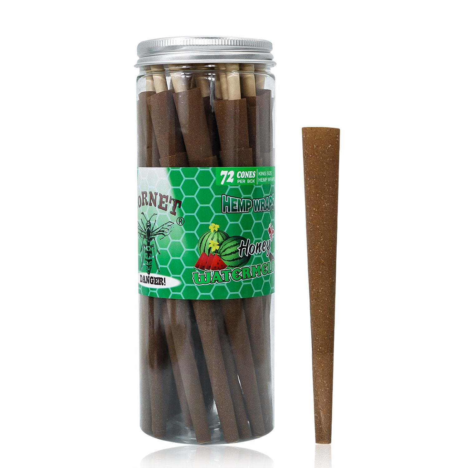 Watermelon Flavored Brown Cigar Skin Pre-Rolled Cones - Pack of 72
