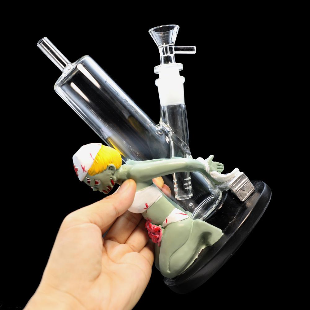 Zombie Nurse Silicone Glass Water Pipe